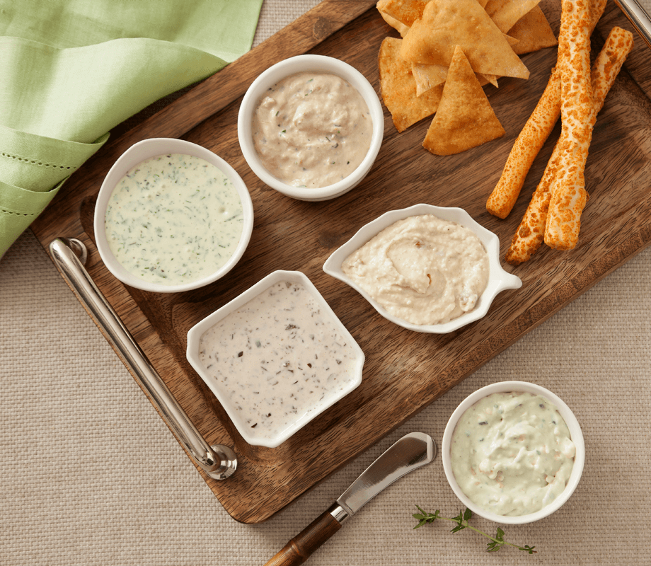 Patês variados à base de creme de ricota